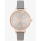 Olivia Burton Gray Synthetic Leather Watch