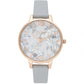 Olivia Burton Gray Synthetic Leather Watch