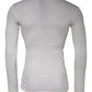 Dolce & Gabbana White Cotton Buttoned Long Sleeves T-shirt