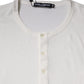 Dolce & Gabbana White Cotton Buttoned Long Sleeves T-shirt