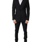 Dolce & Gabbana Black Wool MARTINI Formal 3 Piece Suit