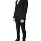 Dolce & Gabbana Black Wool MARTINI Formal 3 Piece Suit