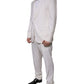 Dolce & Gabbana White Wool Silk 3 Piece SlimFit Formal Suit