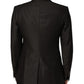 Dolce & Gabbana Black Bee Wool Single Breasted Formal Blazer