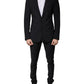 Dolce & Gabbana Black Wool 3 Piece Slim Fit Formal Men Suit