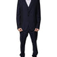 Dolce & Gabbana Dark Blue Wool 3 Piece Slim Fit Formal Suit