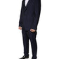 Dolce & Gabbana Dark Blue Wool 3 Piece Slim Fit Formal Suit