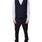 Dolce & Gabbana Dark Blue Wool 3 Piece Slim Fit Formal Suit