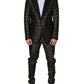 Dolce & Gabbana Black Stars Jacquard SICILIA 2 Piece Suit