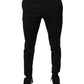 Dolce & Gabbana Black Wool Skinny Formal Dress Pants