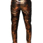 Dolce & Gabbana Multicolor Jacquard Skinny Men Pants