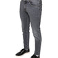 Dolce & Gabbana Dark Gray Cotton Stretch Skinny Denim Jeans