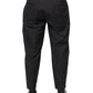 Dolce & Gabbana Black Crown Cotton Dress Pants