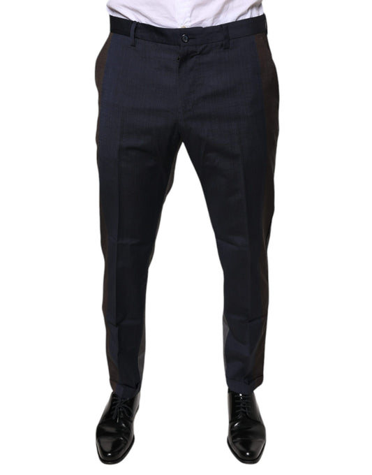 Dolce & Gabbana Black Cotton Wool Formal Dress Pants