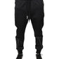 Dolce & Gabbana Black Polyester Men Jogger Sweatpants Pants