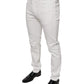 Dolce & Gabbana White Cotton Skinny Slim Men Denim Jeans