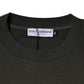 Dolce & Gabbana Army Green Crown Cotton Sweatshirt Sweater