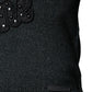 Dolce & Gabbana Gray Embellished Crew Neck Pullover Sweater