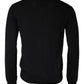 Dolce & Gabbana Black Wool Knit Crew Neck Pullover Sweater