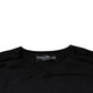 Dolce & Gabbana Black Long Sleeve Crew Neck Pullover Sweater