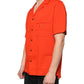 Dolce & Gabbana Orange Cotton Button Down Casual Polo Shirt