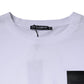 Dolce & Gabbana White Logo Patch Cotton Crew Neck T-shirt