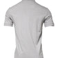 Dolce & Gabbana Gray Crown Collared Short Sleeve Polo T-shirt