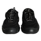 Dolce & Gabbana Black Lace Up Wave Low Top Sneakers Men Shoes