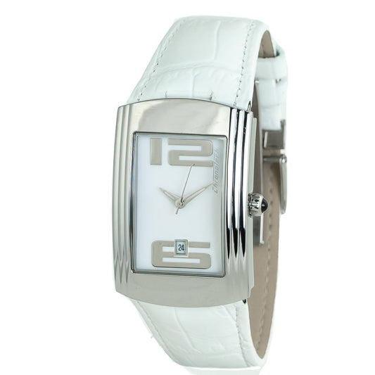 Chronotech White Leather Watch