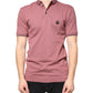 Dolce & Gabbana Pink Crown Embroidery Collared Polo T-shirt