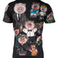 Dolce & Gabbana Black Pig Family Cotton Crew Neck T-shirt