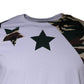 Dolce & Gabbana White Camouflage Stars Crew Neck T-shirt