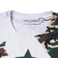 Dolce & Gabbana White Camouflage Stars Crew Neck T-shirt