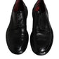 Dolce & Gabbana Black Leather Derby Wingtip Formal Shoes