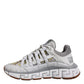 Versace White Trigreca Barocco Print Low Top Sneakers Shoes