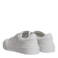 Dolce & Gabbana White Miami Leather Low Top Sneakers Shoes