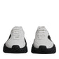 Dolce & Gabbana White Black DAYMASTER Leather Shoes