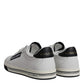 Dolce & Gabbana White Leather Low Top Men Sneakers Shoes