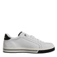 Dolce & Gabbana White Leather Low Top Men Sneakers Shoes