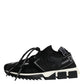 Dolce & Gabbana Black White Logo Sorrento Mens Sneakers Shoes