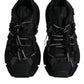 Dolce & Gabbana Black Low Top Space Lace Up Sneakers Shoes