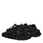 Dolce & Gabbana Black Low Top Space Lace Up Sneakers Shoes