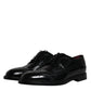 Dolce & Gabbana Black Leather Derby Wingtip Formal Shoes