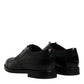 Dolce & Gabbana Black Leather Derby Wingtip Formal Shoes