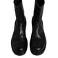 Dolce & Gabbana Black Horse Leather Mid Calf Boots Shoes