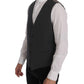 Dolce & Gabbana Gray STAFF Cotton Striped Vest