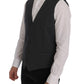 Dolce & Gabbana Gray STAFF Cotton Striped Vest