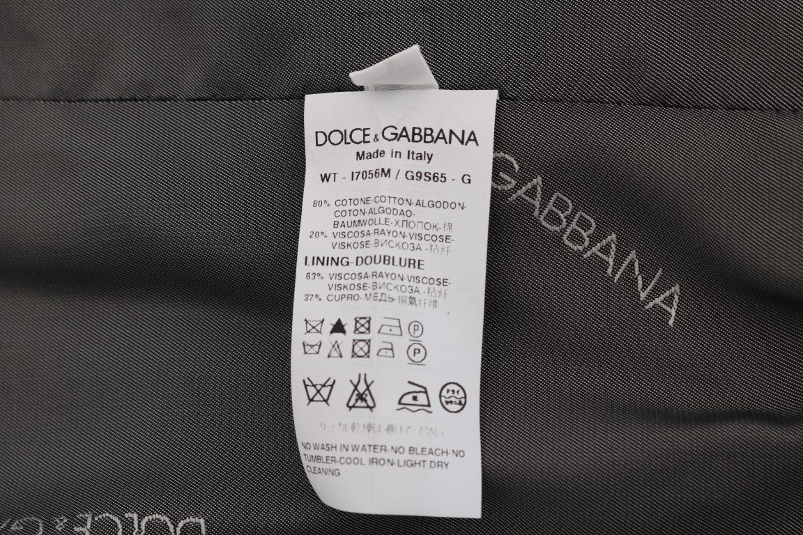 Dolce & Gabbana Gray STAFF Cotton Striped Vest