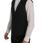 Dolce & Gabbana Gray STAFF Cotton Striped Vest