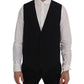 Dolce & Gabbana Sleek Striped Wool Blend Waistcoat Vest